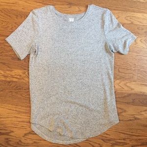 Luxe short sleeve grey top